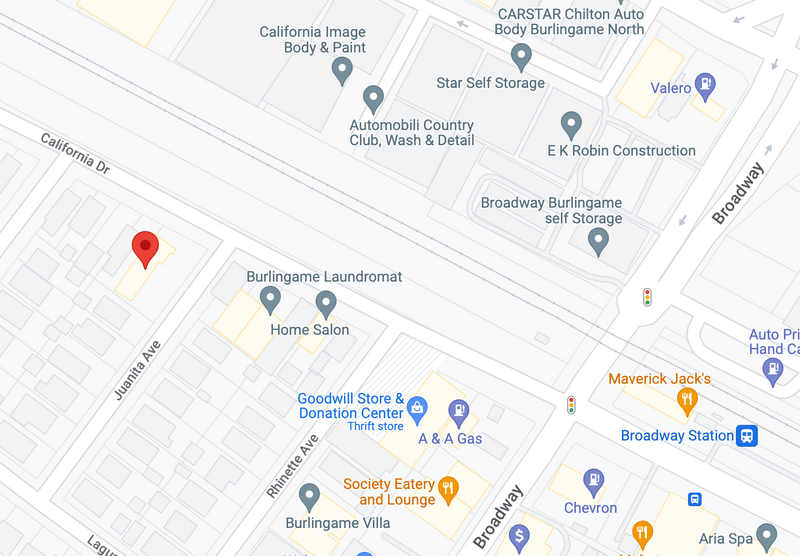 Office Location - 1275 California Dr. #A, Burlingame, CA 94010